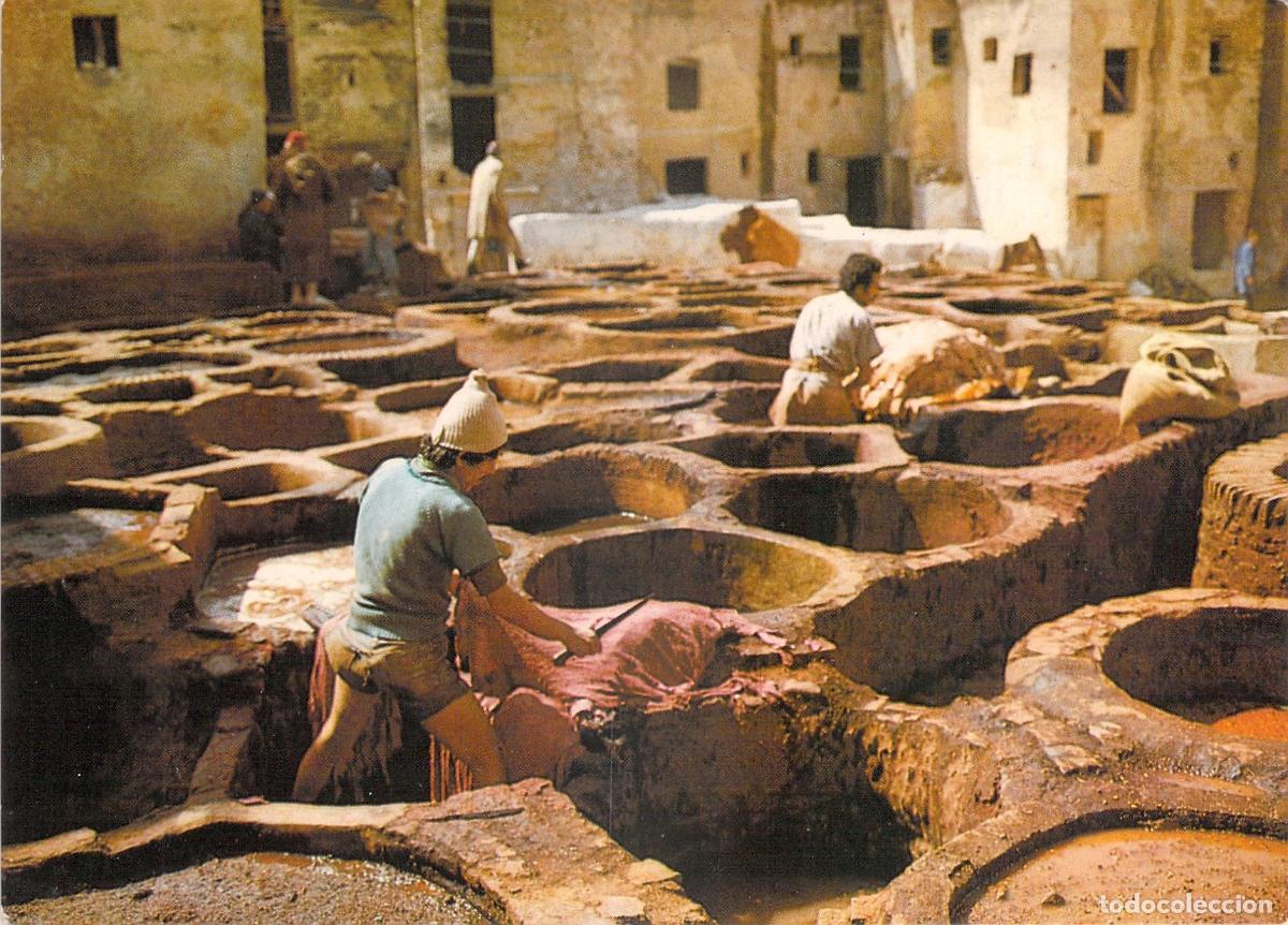 Postales: Postal de los Curtidores en Fez Marruecos