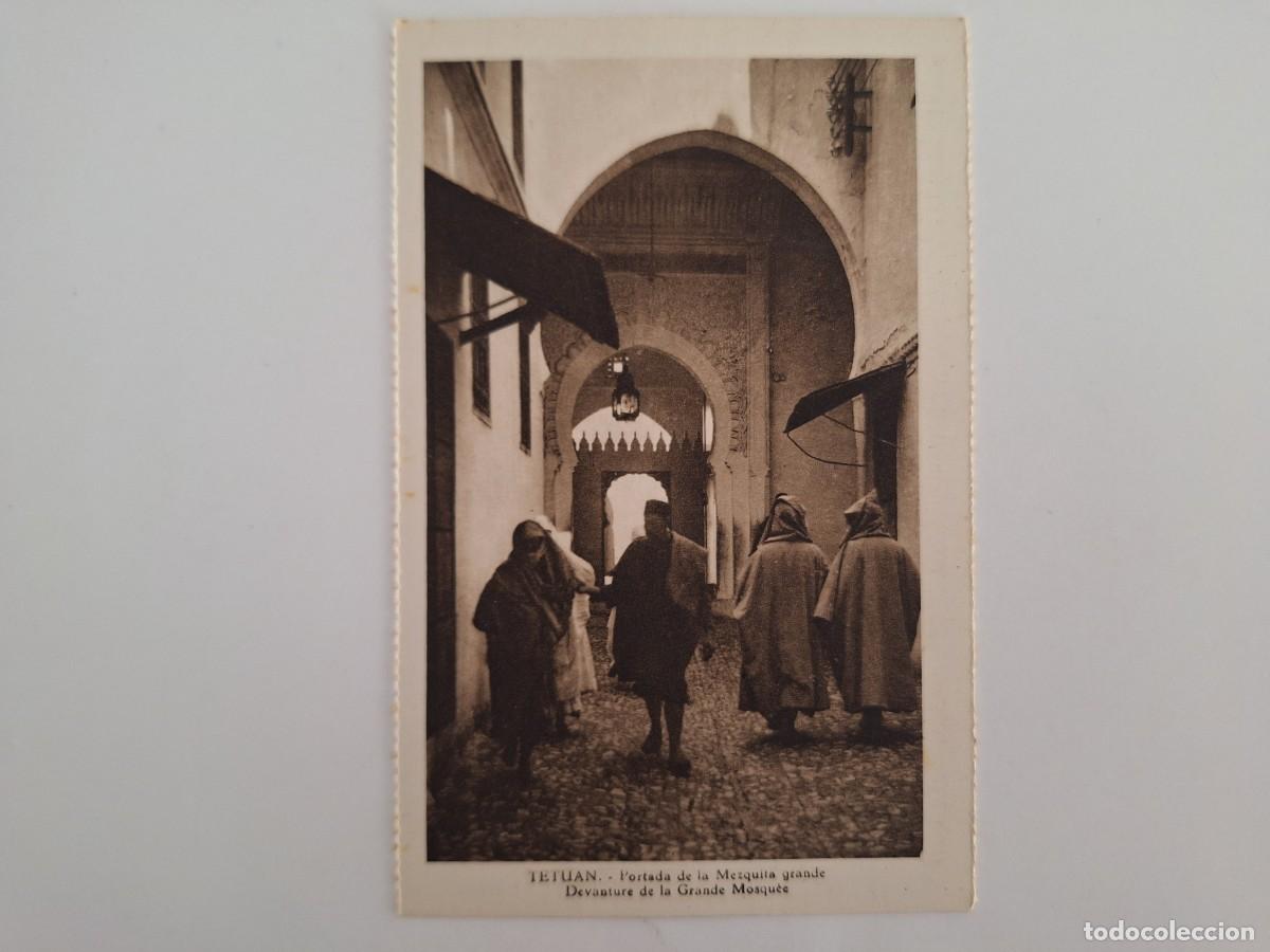 Postales: ANTIGUA POSTAL TETUAN PORTADA DE LA MEZQUITA GRANDE MARRUECOS RV 2939