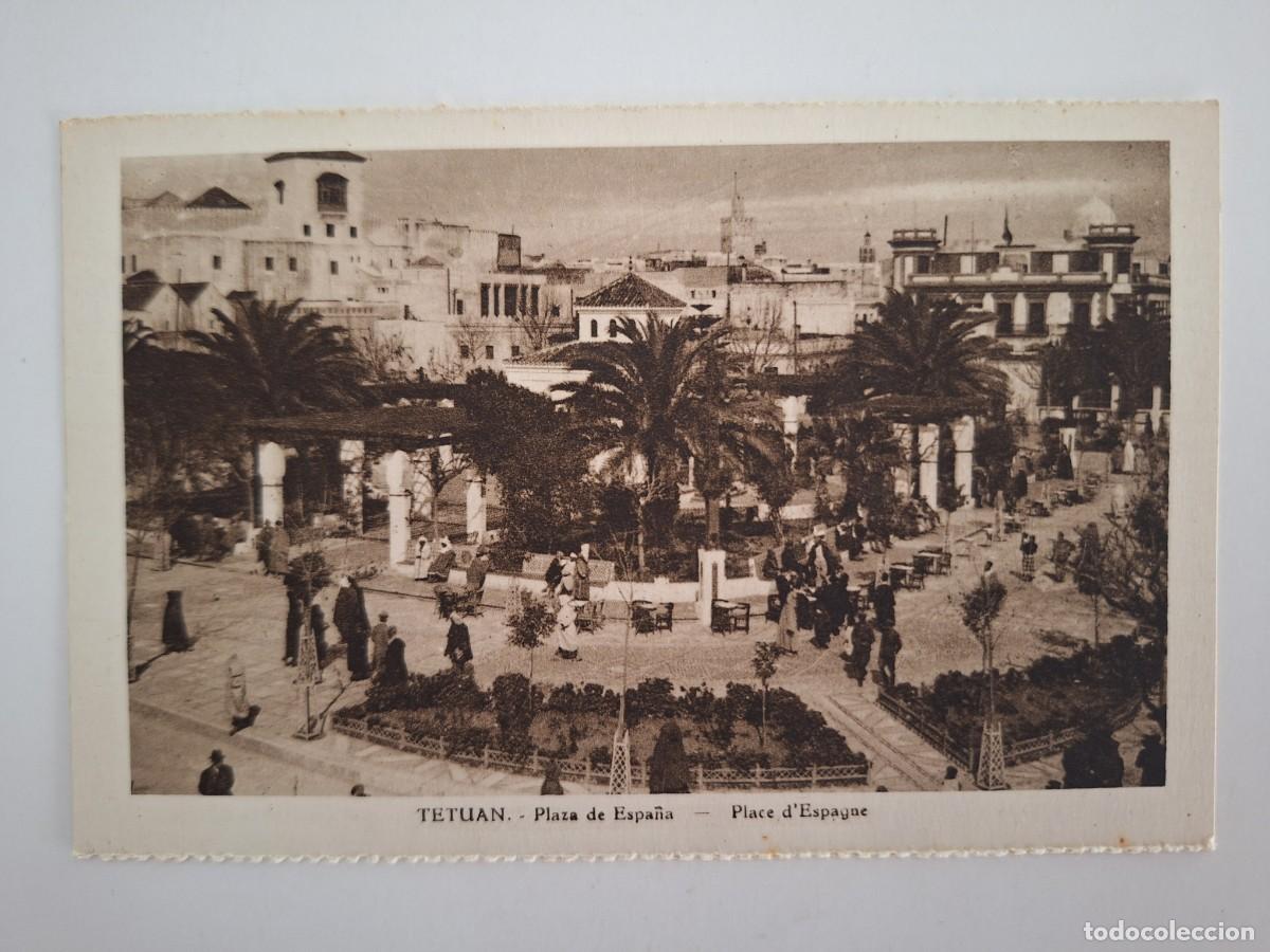 Postales: ANTIGUA POSTAL TETUAN PLAZA ESPA&Ntilde;A MARRUECOS RV 2942