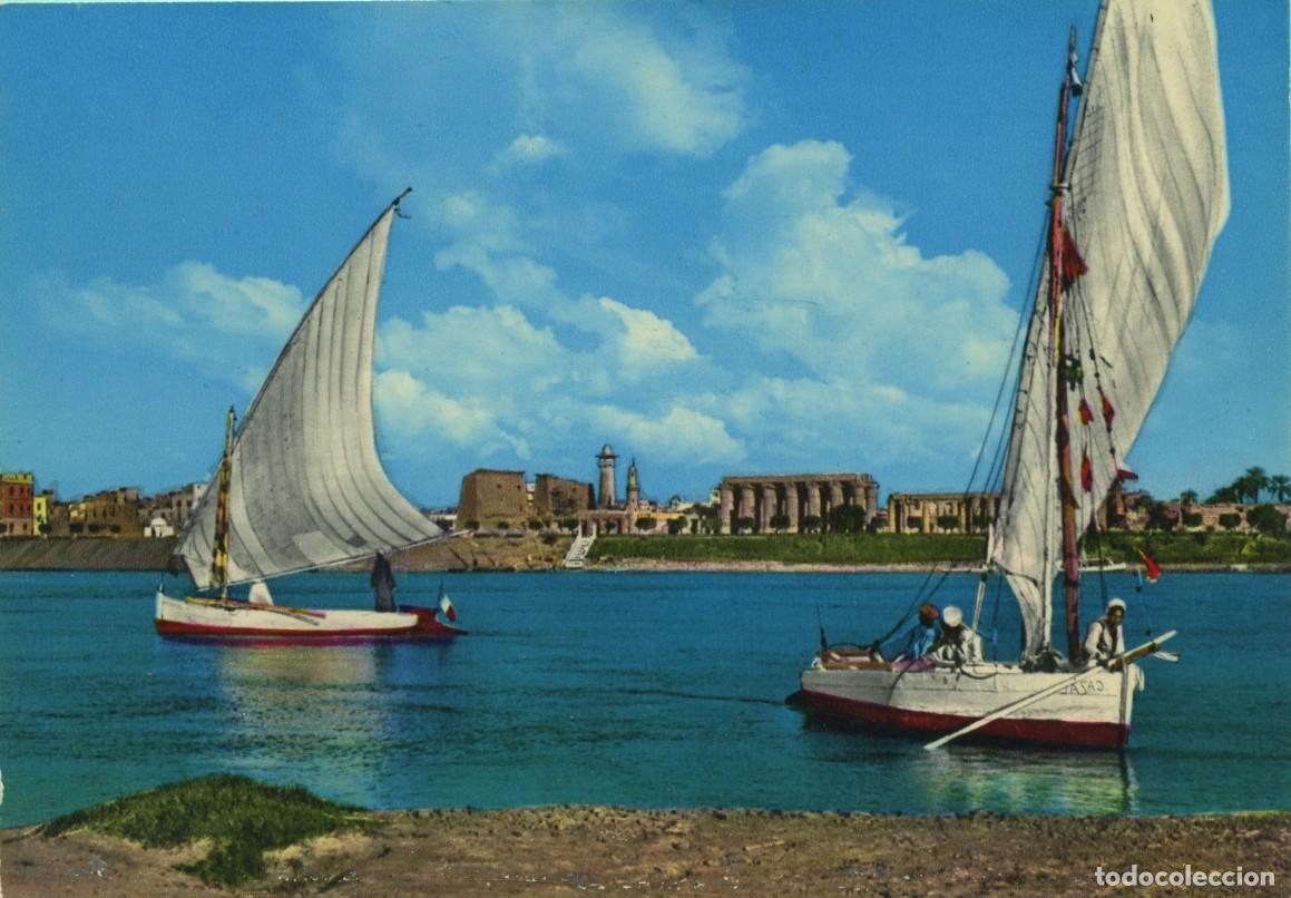 Postales: N&ordm; 602-LUXOR. Templo de Amon visto desde el Nilo. Sin circular. ED. LEHNERT & LANDROCK