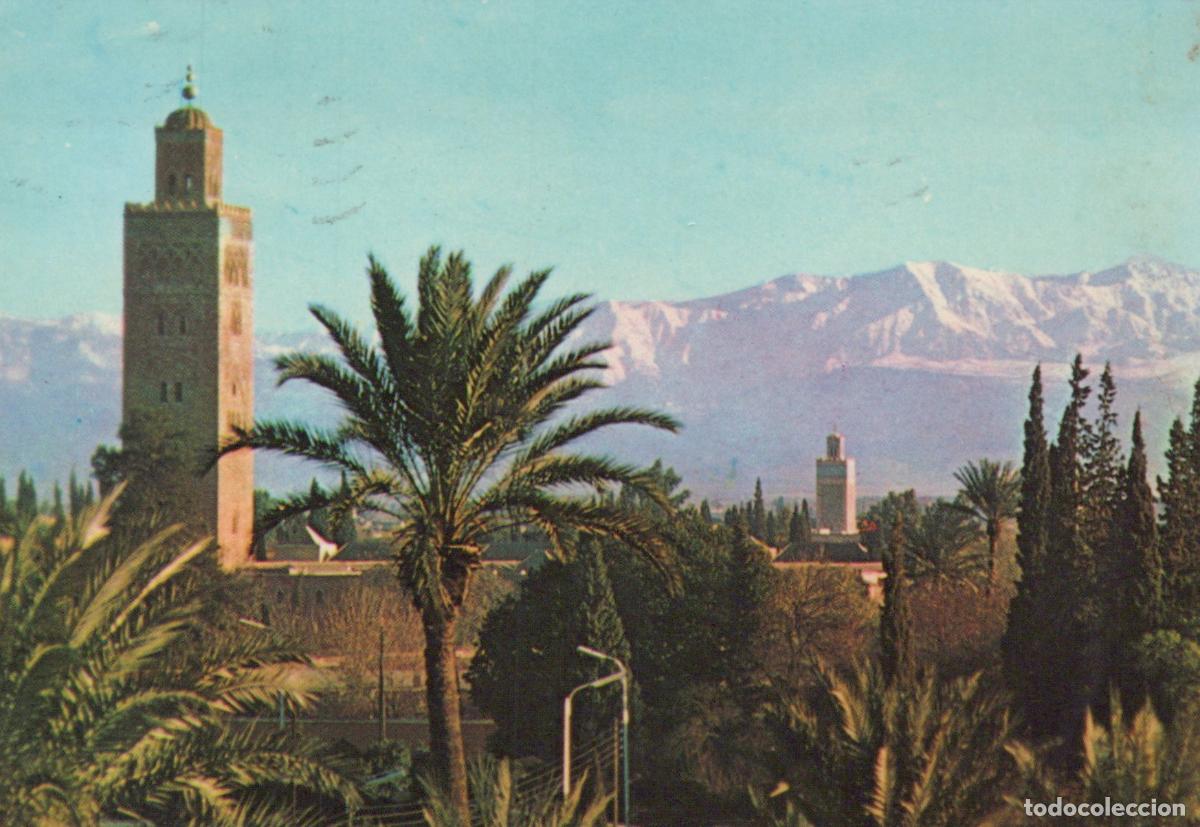 Postales: Morocco Marrakech Maroc Koutoubia Minaret Atlas Paysage *YAB113