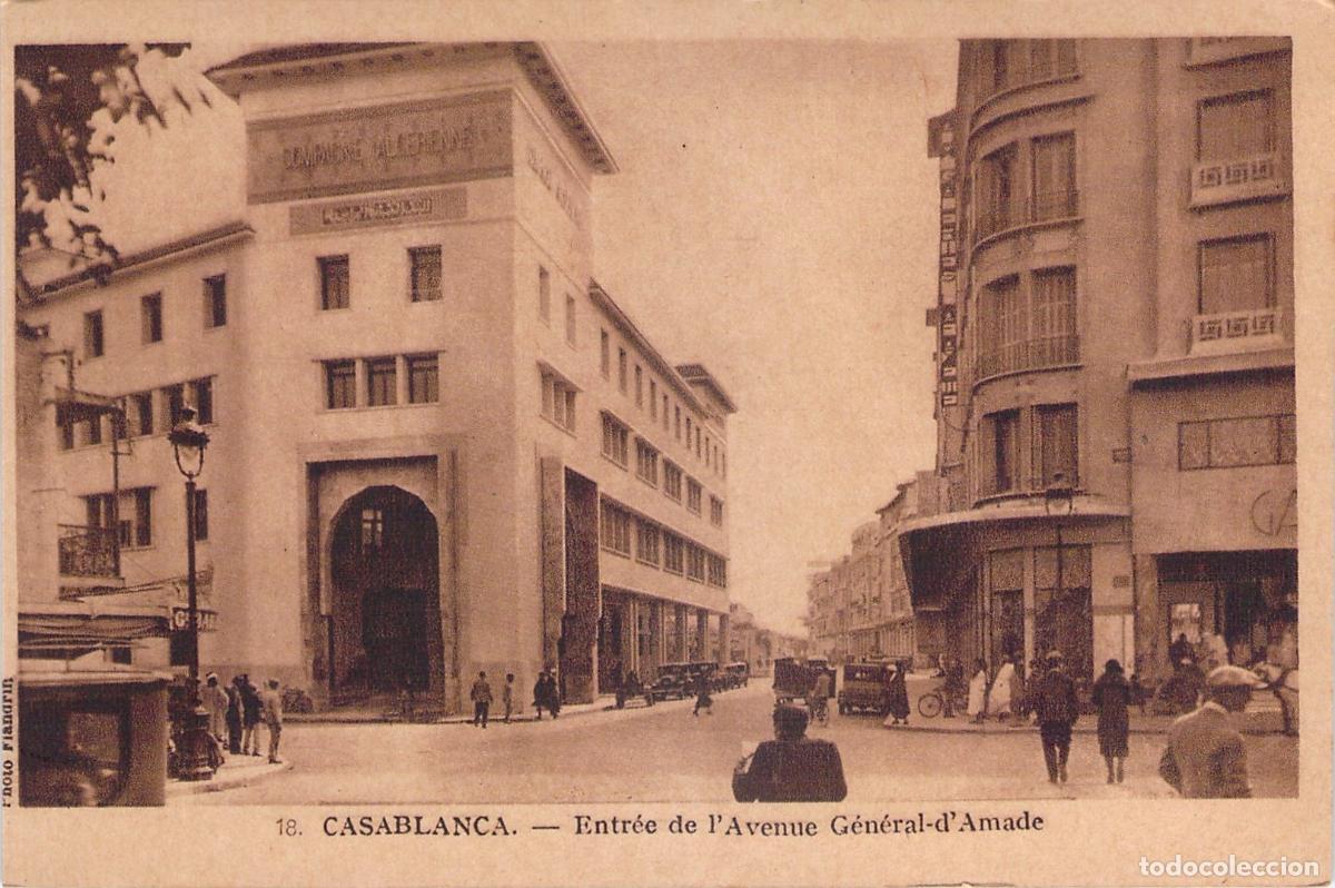 Postales: Postal de Casablanca, Avenida General-d'Amade, Marruecos