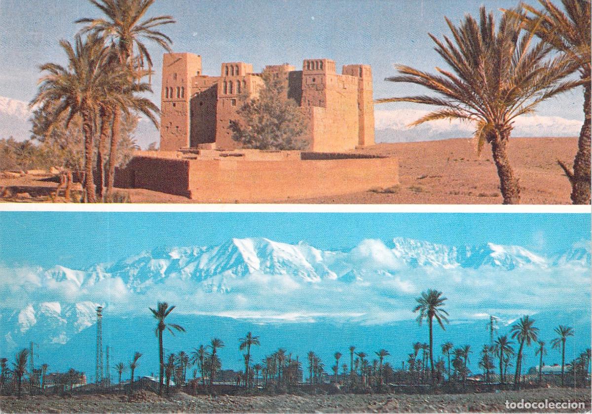 Postales: Postal de la Kasbah y Monta&ntilde;as del Atlas en Marruecos
