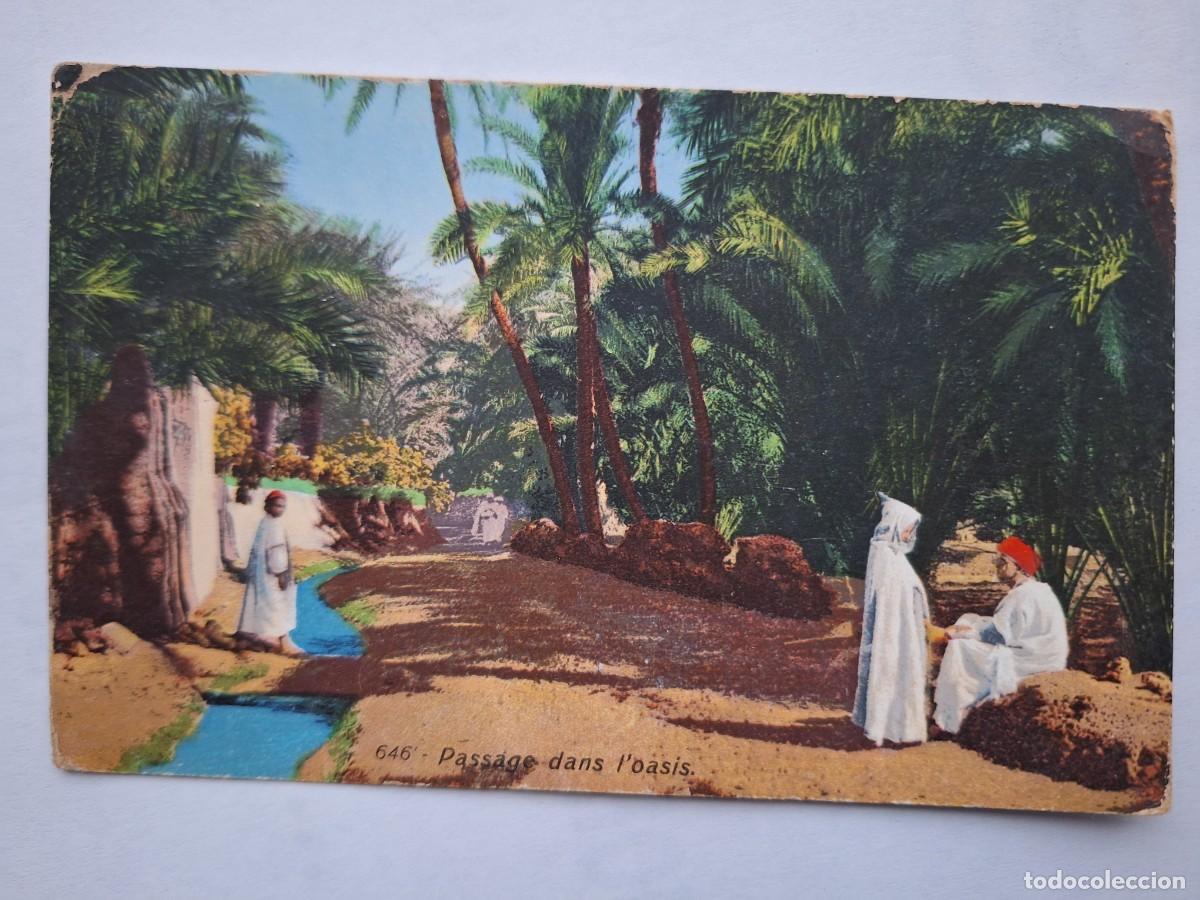 Postales: ANTIGUA POSTAL MARRUECOS PASO A TRAV&Eacute;S DEL OASIS RV 2997