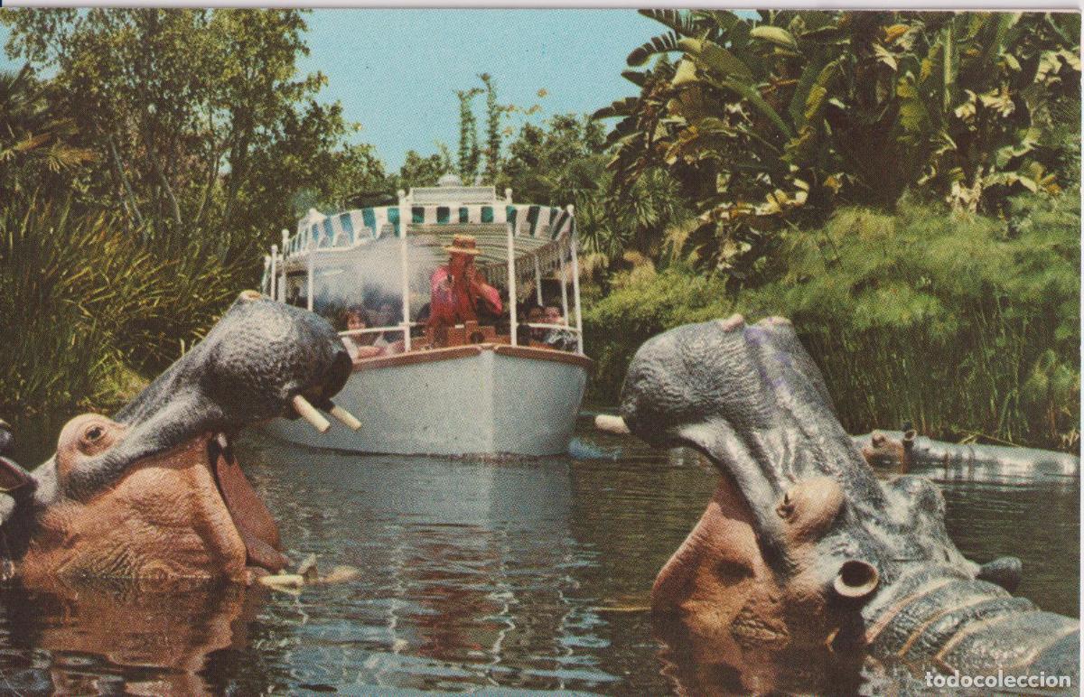 Postales: AFRICA, CONGO, HIPOPOTAMONS - JUNGLE CRUISE DE DISNEYLAND - WALT DISNEY PRODUCTIONS - CIRCULADA