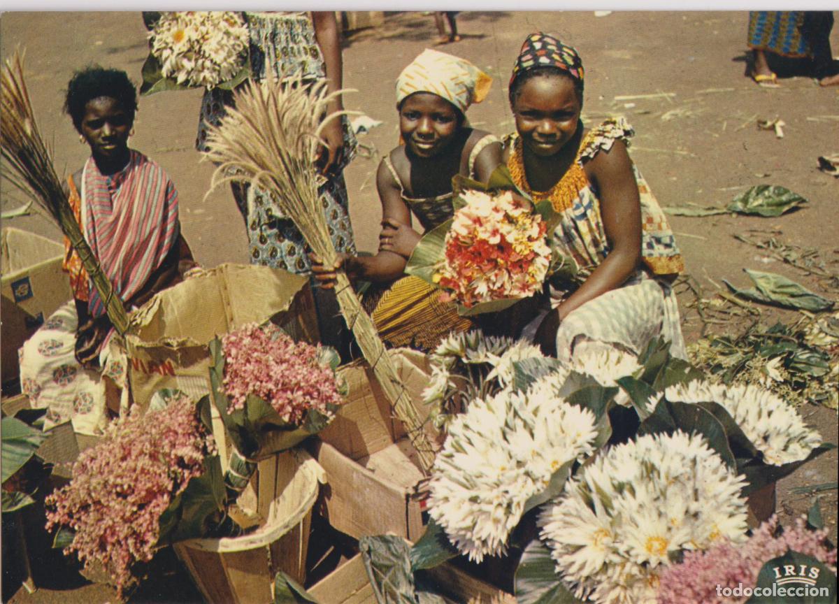 Postales: AFRICA EN COLORES - VENDEDORAS DE FLORES &ndash; IRIS 3641 &ndash; S/C