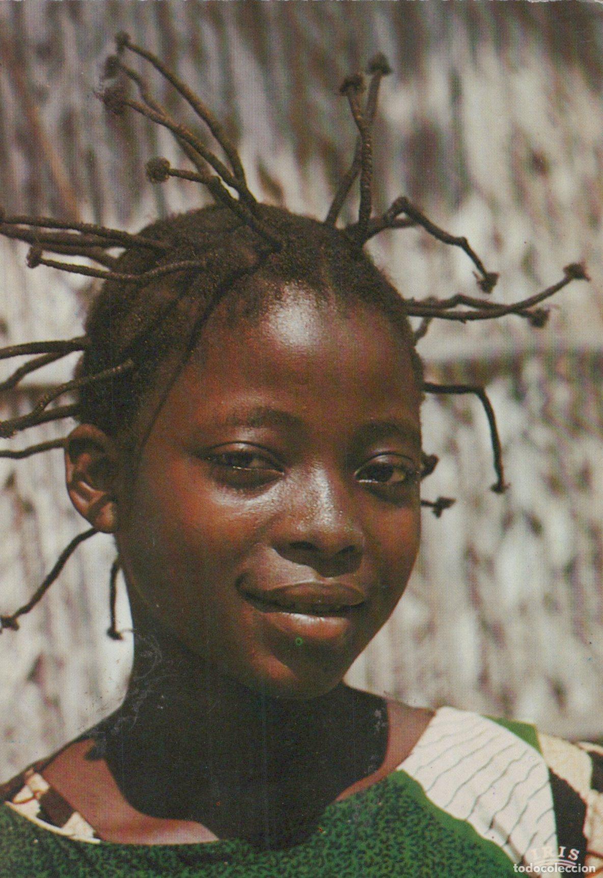 Cartes Postales: Ivory Coast Afrique C&ocirc;te D Ivoire Jeune Fille Coiffure Traditionnelle *YAG062
