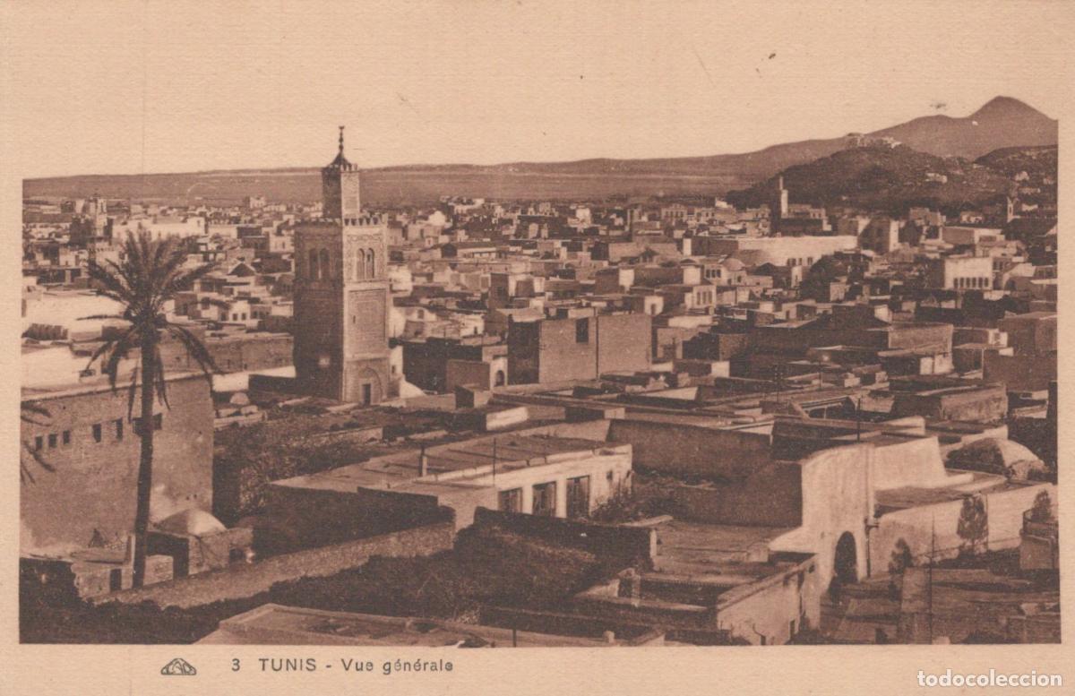 Postais: Tunis, Tunisia panoramic general view with minaret and city architecture *YAG726