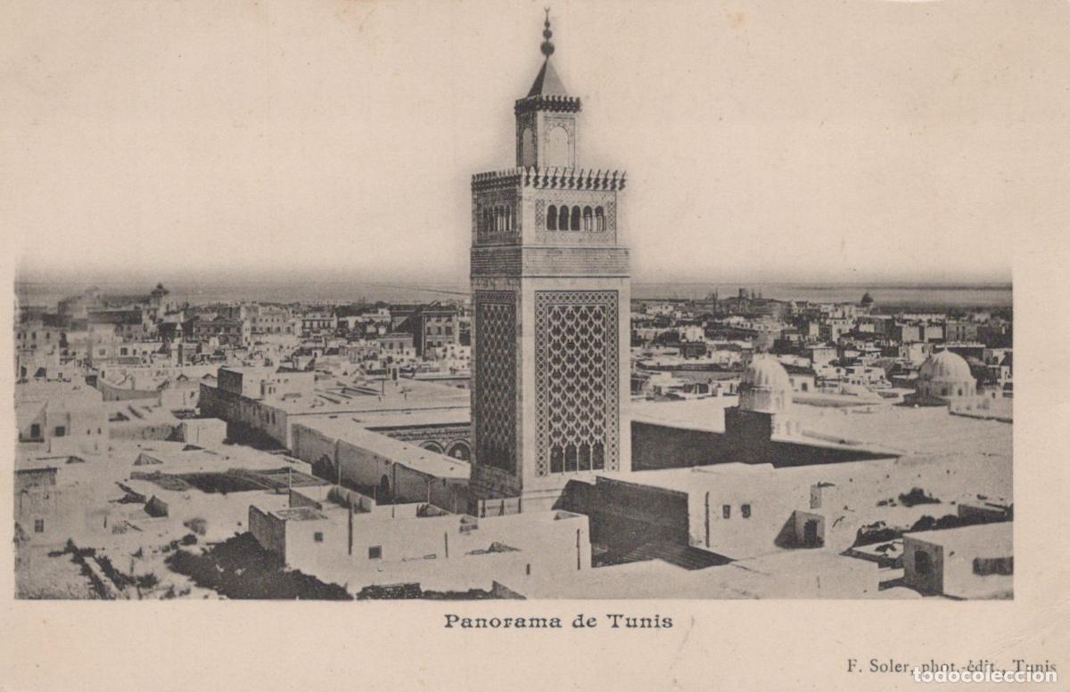 Postais: Tunis City Panorama with Minaret and Mosque, F. Soler Publisher *YAG731