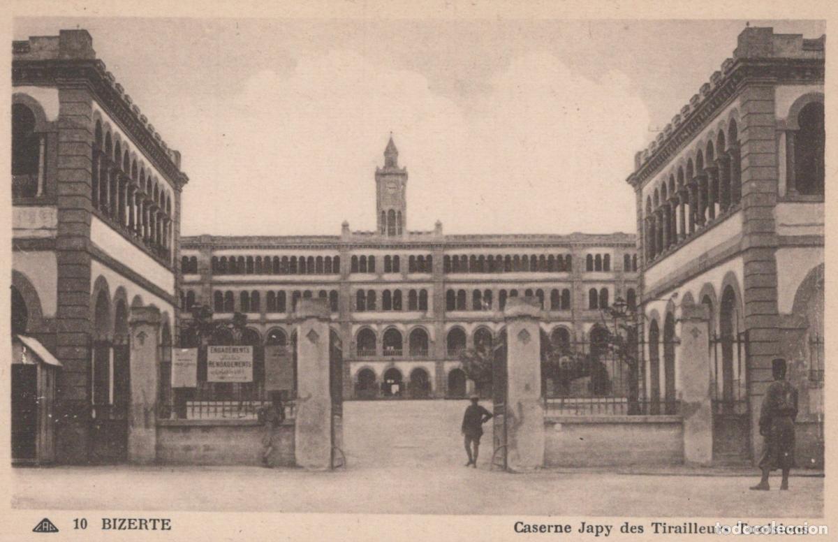 Cartes Postales: Bizerte, Tunisia, Caserne Japy Barracks of Tunisian Riflemen, Military *YAG792