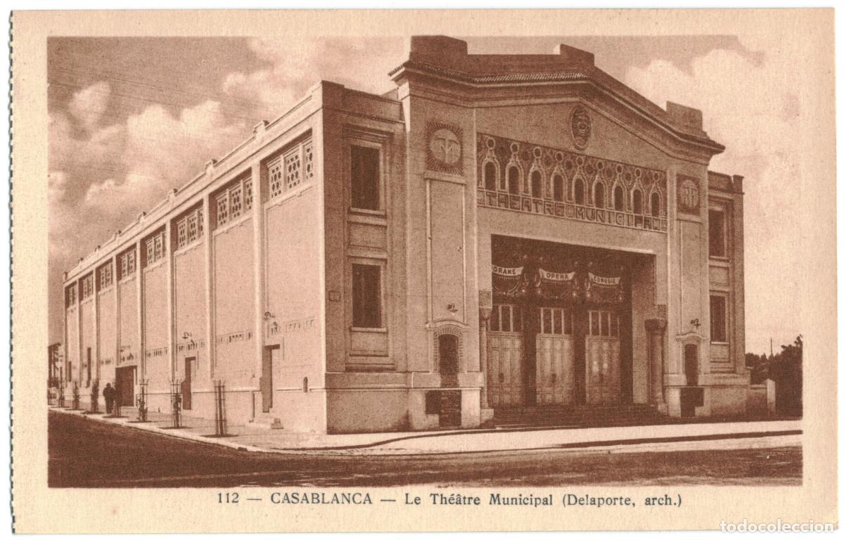 Postales: CASABLANCA (Dar Al-Beida)_Th&eacute;&acirc;tre Municipal_L&eacute;vy & Neurdein; 112 / Teatros &Aacute;frica