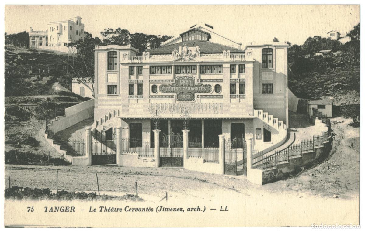 Postales: TANGER (Tandja)_Th&eacute;&acirc;tre Cervantes_L&eacute;vy & Neurdein; 75 / Teatros &Aacute;frica