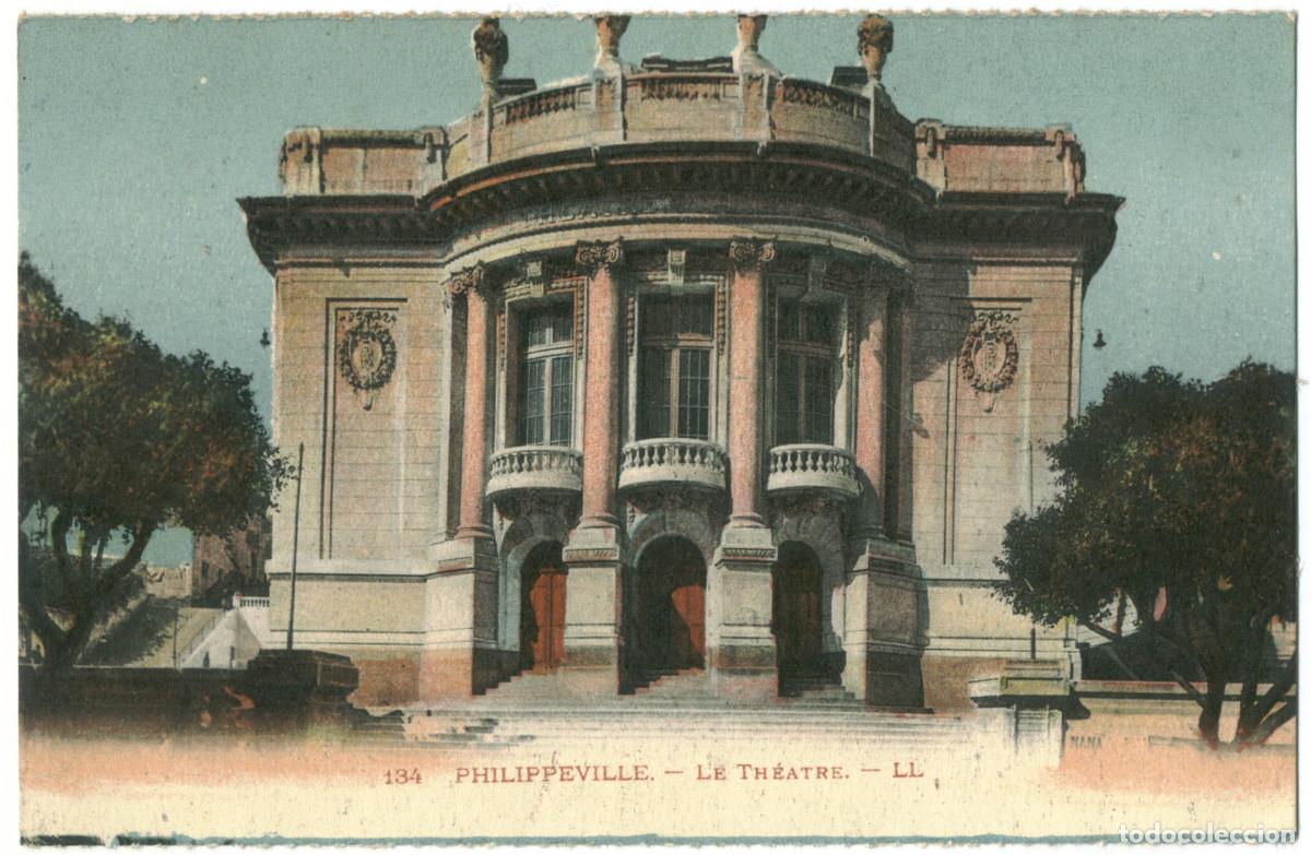 Postales: PHILIPPEVILLE_Th&eacute;&acirc;tre_L&eacute;vy & Neurdein; 134 / Teatros &Aacute;frica