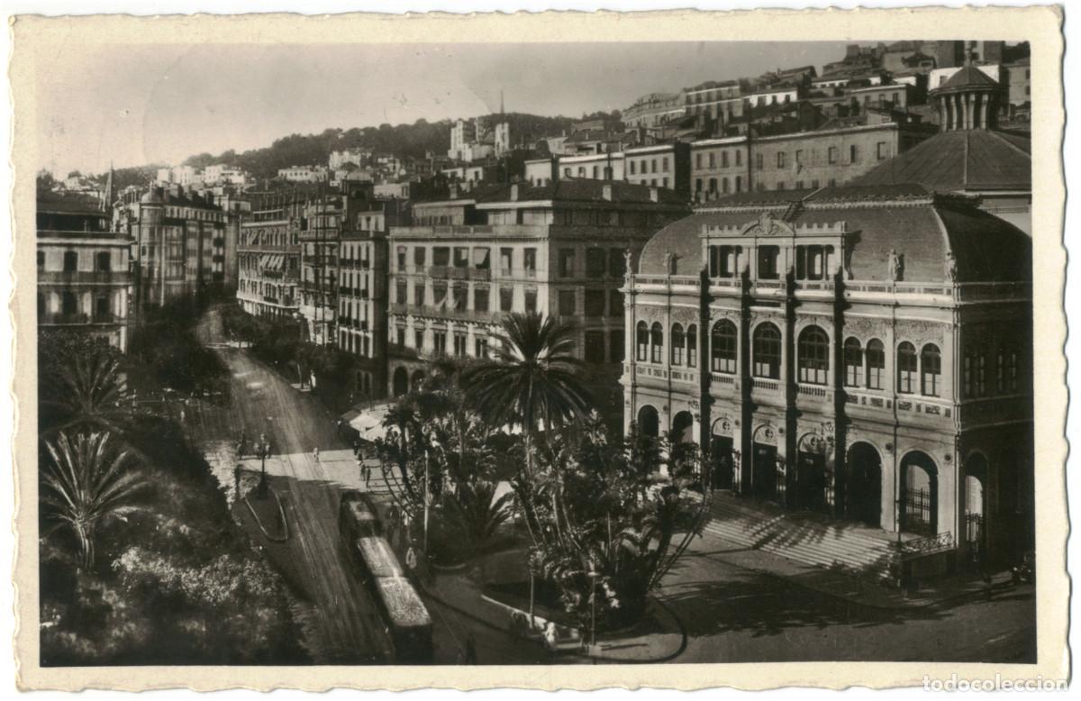 Postales: ALGER (Al-Jaza'ir)_Op&eacute;ra & la rue Dumont d'Urville_L&Y; 551 / Teatros &Aacute;frica