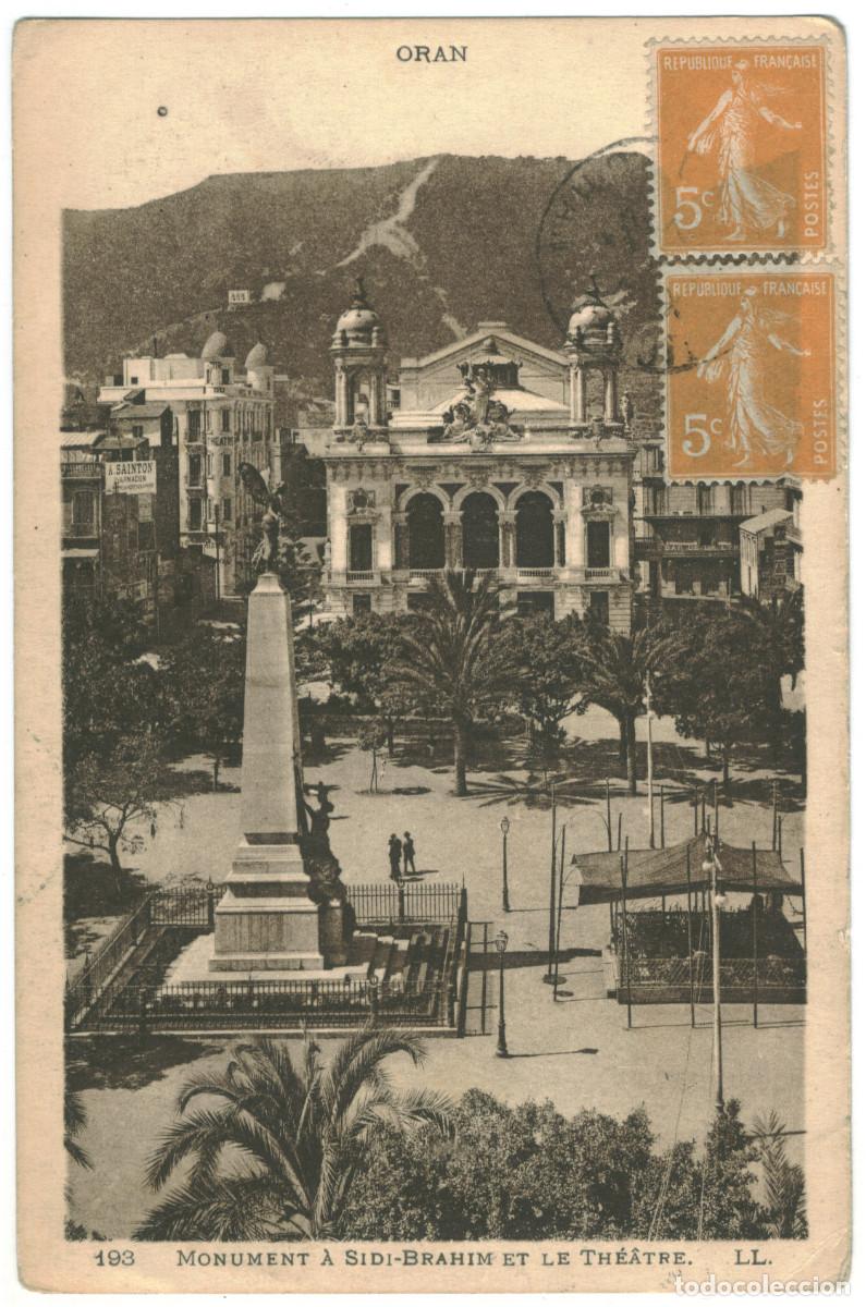 Postales: ORAN (Wahran)_Monument &agrave; Sidi-Brahim & le Th&eacute;&acirc;tre_L&eacute;vy; 193 / Teatros &Aacute;frica