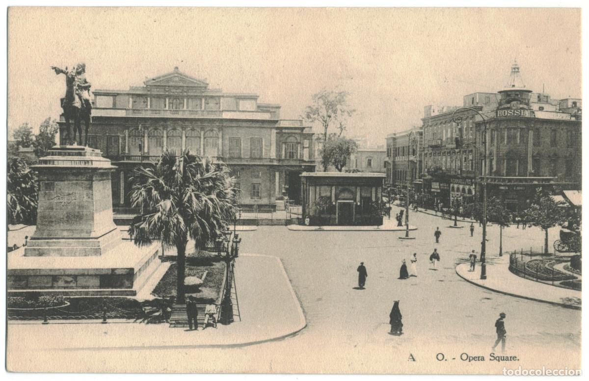 Postales: LE CAIRE (Port-Sa&iuml;d)_Place de l'Op&eacute;ra_LC; 434 / Teatros &Aacute;frica