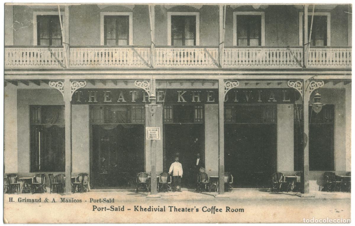 Postales: LE CAIRE (Port-Sa&iuml;d)_Khedivial Theater's Coffee Room_H. Grimaud & A. Manicos / Teatros &Aacute;frica