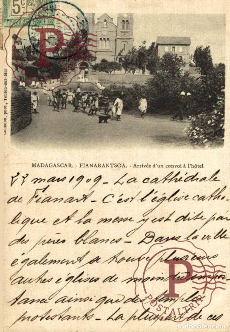 Postales: &iexcl;RARE! MADAGASCAR. FIANARANTSOA. ARRIVEE DUN CONVOI A LHOTEL.