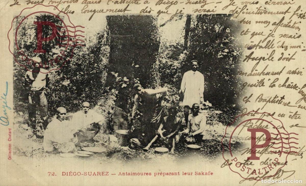 Postales: MADAGASCAR. DIEGO-SUAREZ - ANTAIMOURES PREPARANT LEUR SAKAFE