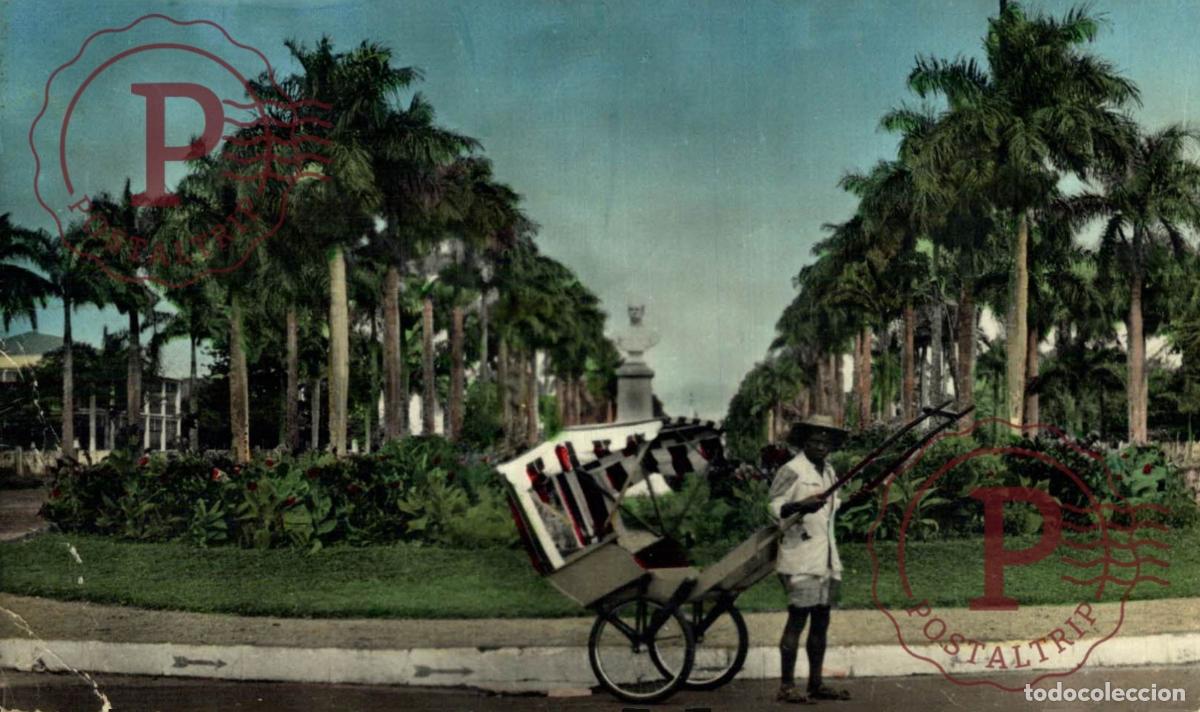 Postales: MADAGASCAR. TAMATAVE. Pousse-Pousse AVENUE POINCARE.