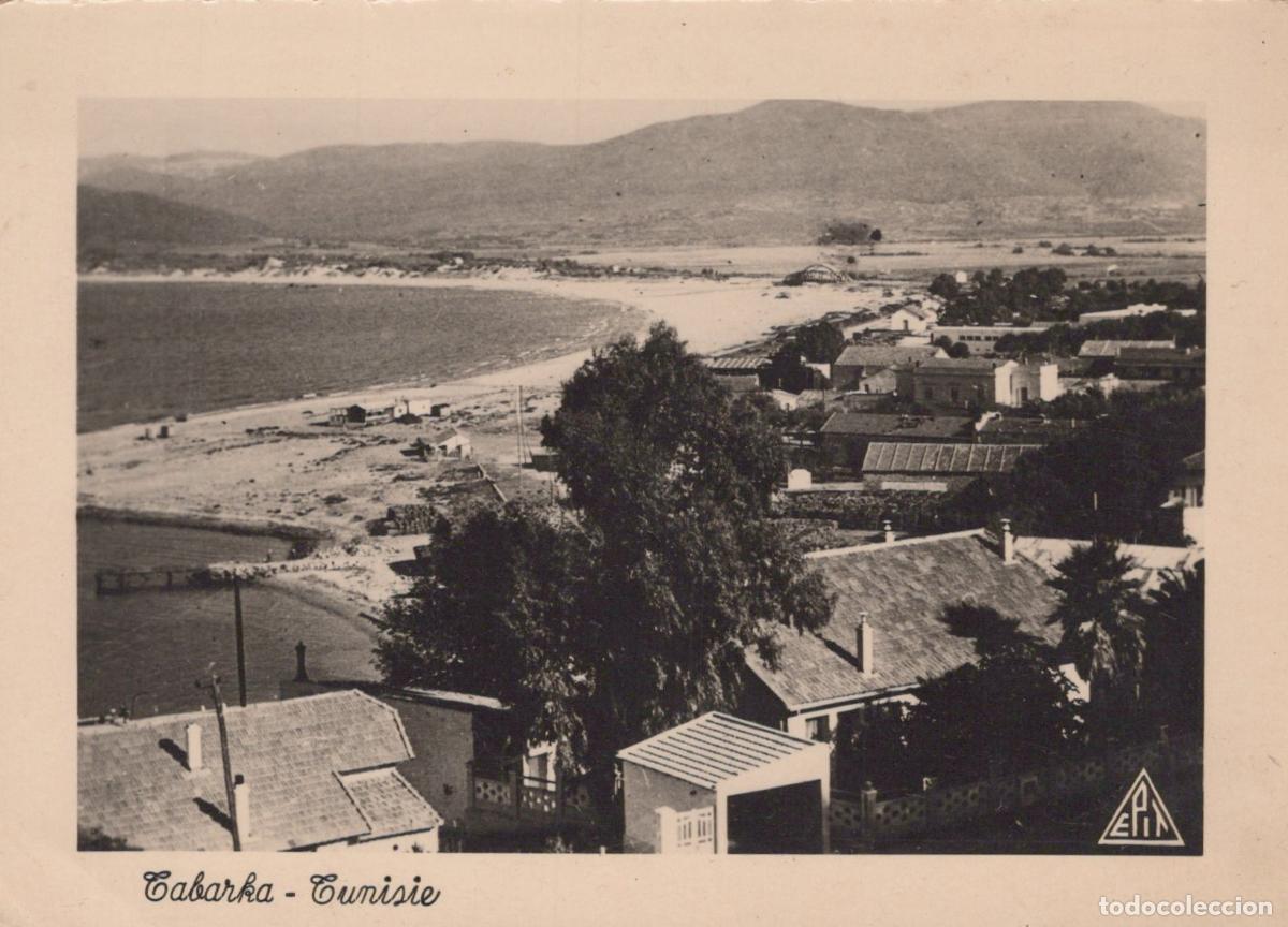 Postales: Tunisia Tabarka Panoramic View of Coastal Town With Beach and Mountains *YAH019