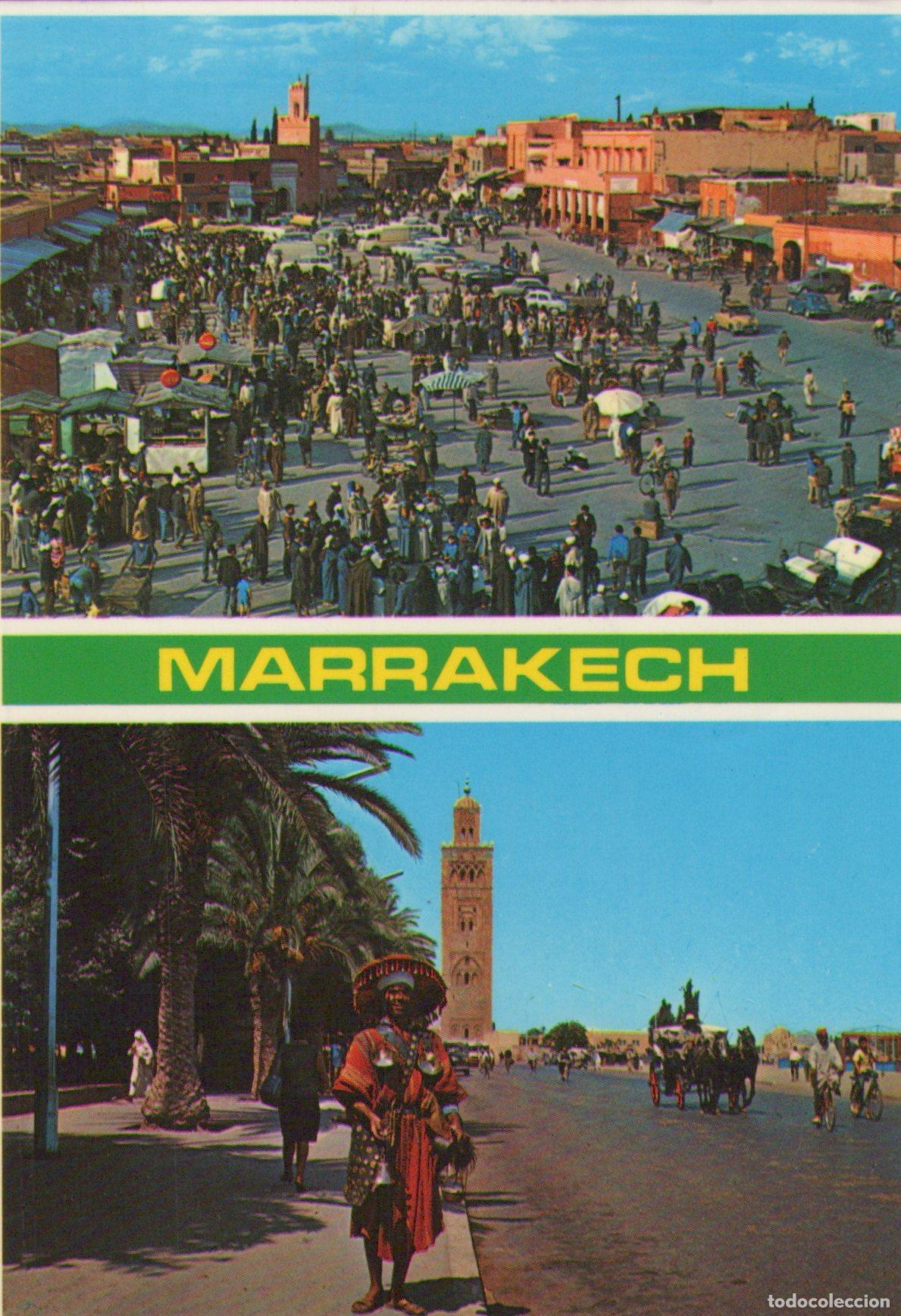 Postales: Morocco Marrakech Morocco Place Djamaa El Fna la Koutoubia Landscape *YAK996