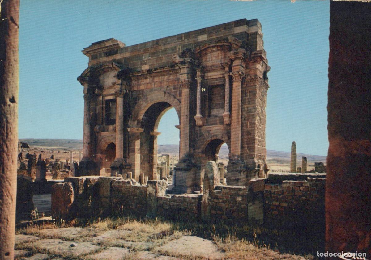 Cartes Postales: Algeria Timgad Arch of Trajan Roman Ruins *YAP112