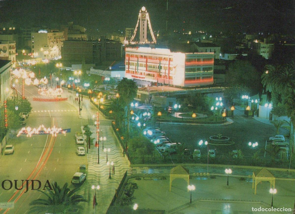 Cartes Postales: Morocco Oujda Cityscape At Night With Illuminated Buildings and Streets *YAP123