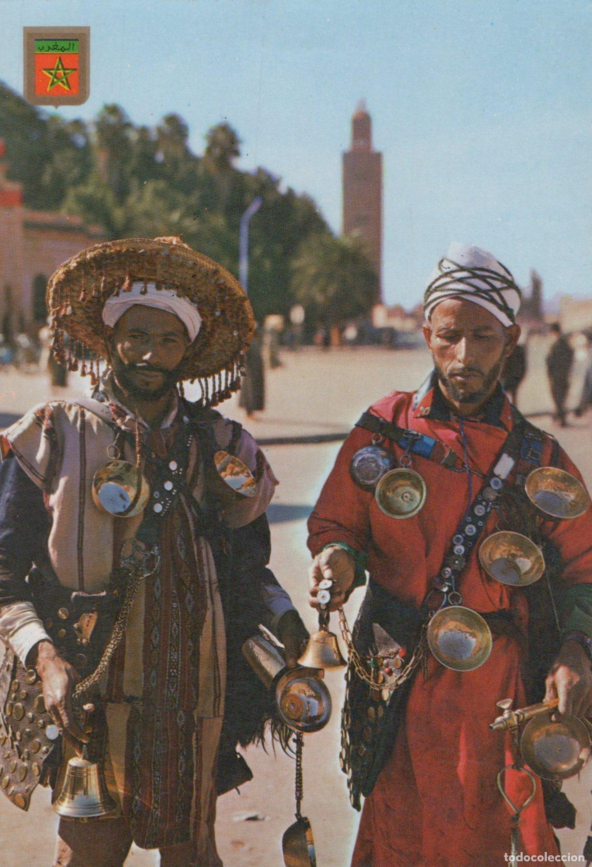 Postais: Morocco Marrakech Water Carriers Traditional Costumes Street Scene *YAR127