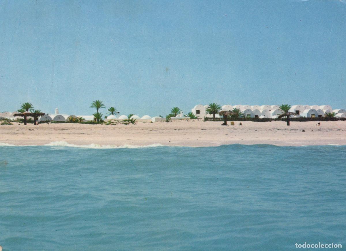 Postales: Tunisia Djerba Hotel Medina Beachfront Bungalows Palm Trees Seascape *YAR762