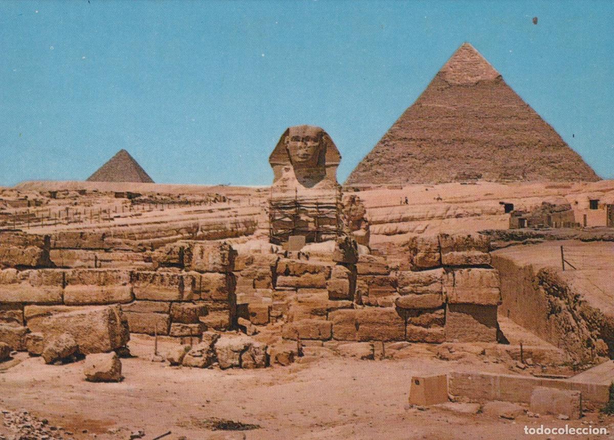 Postales: Egypt Gizeh Giza the Great Sphinx and Pyramids of Khaphren and Mikerinos *YAR048