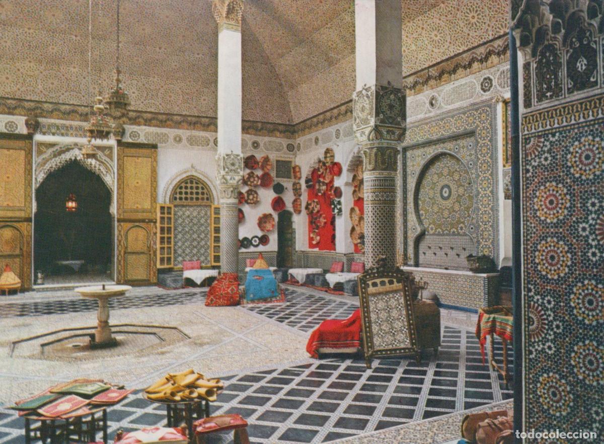 Postales: Morocco Fes Palais Menebhi Palace Interior Courtyard Unposted *YAR274