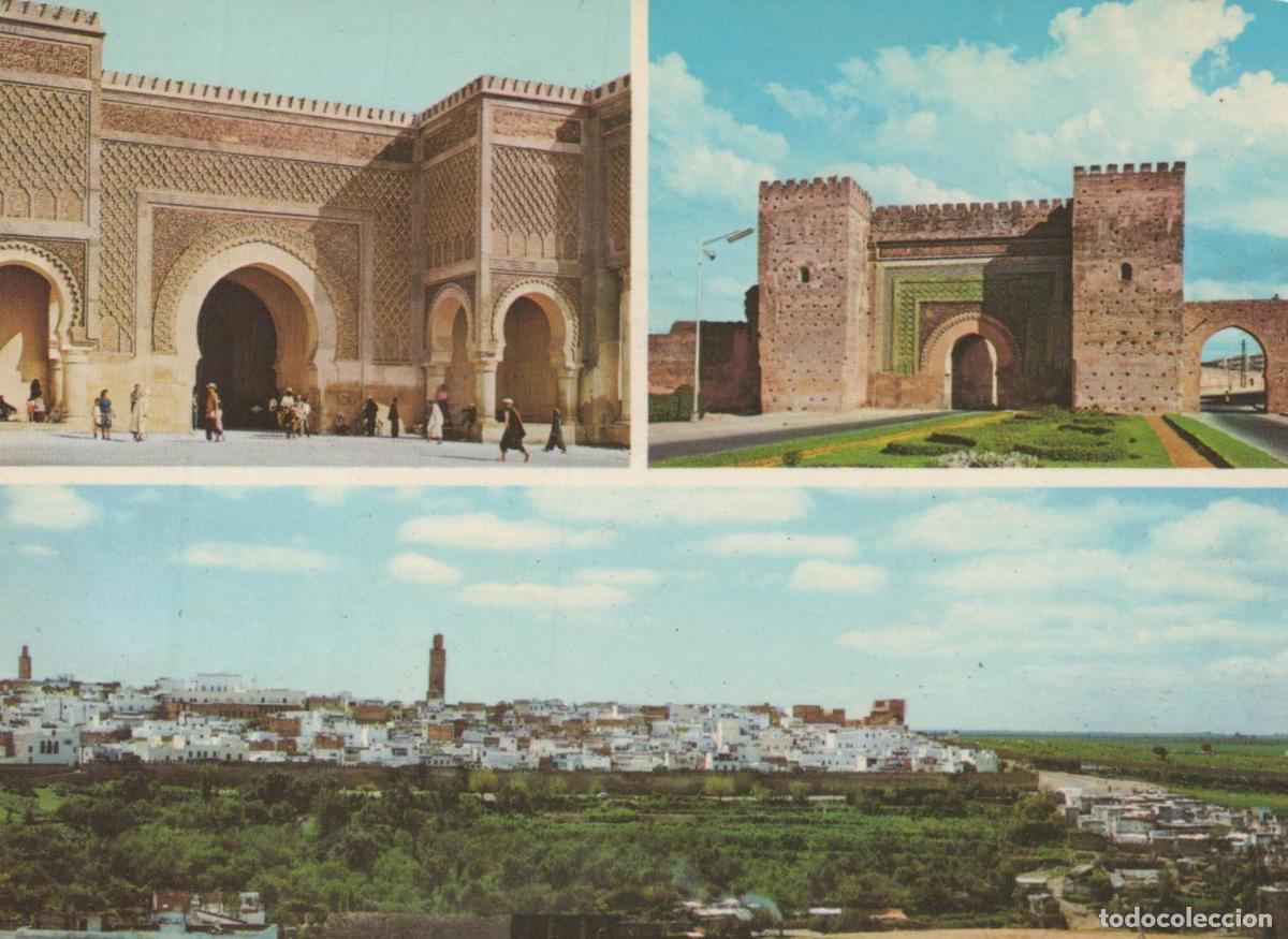 Postales: Morocco Meknes Bab El Mansour Bab Lakhmiss and Panoramic City Unposted *YAR559
