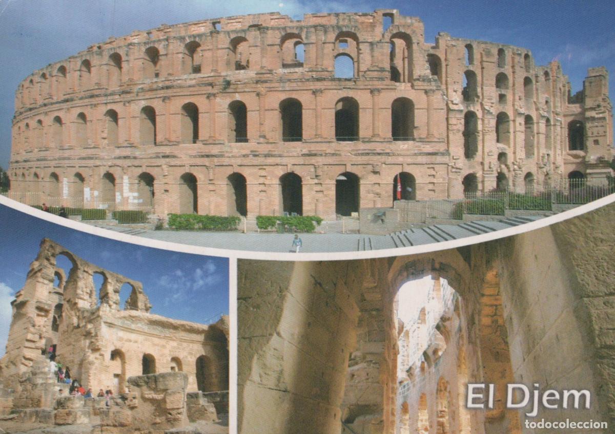 Postales: Tunisia El Djem Roman Amphitheater Ancient Ruins Architecture *YAR790