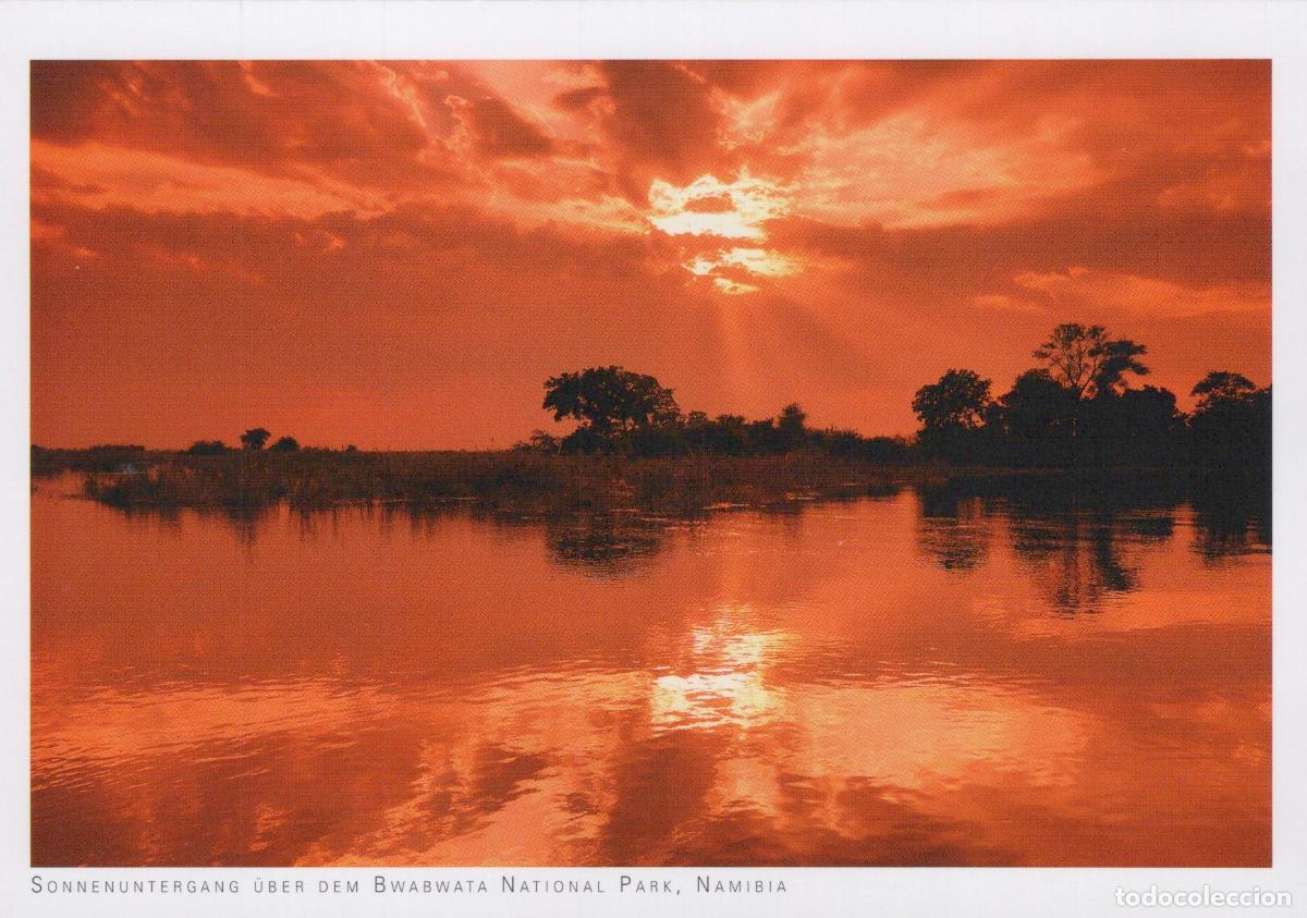 Postales: Namibia Bwabwata National Park Sunset Over Water Landscape Unposted *YAV746