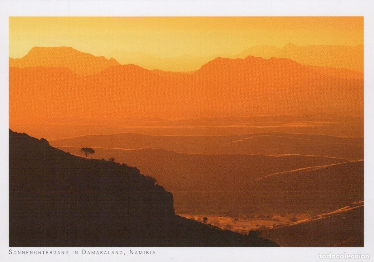 Postales: Namibia Sunset Landscape Golden Hour Mountains Desert View Unposted *YAV751