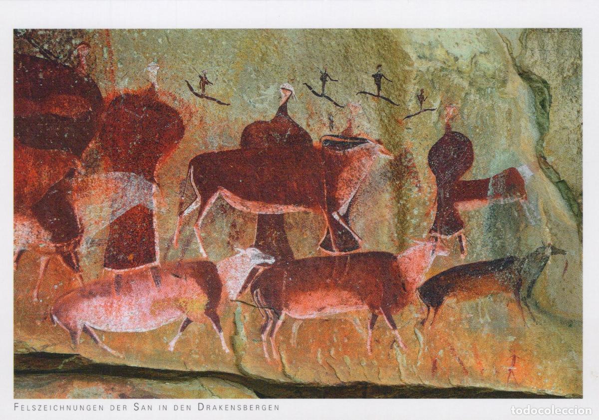 Postkarten: South Africa Drakensberg Mountains San Rock Drawings Ancient Unposted *YAV756