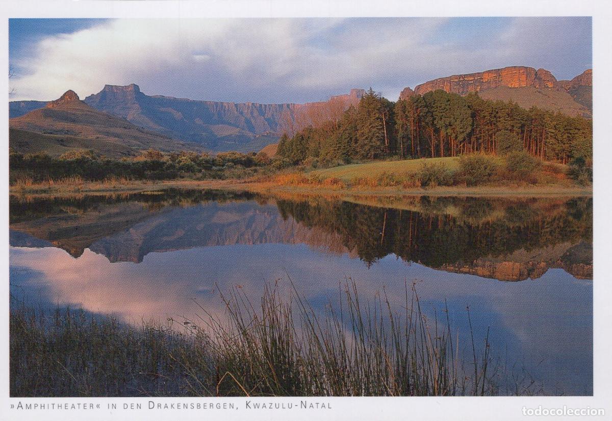 Postales: South Africa Drakensberg Mountains Amphitheatre Reflection Unposted *YAV747
