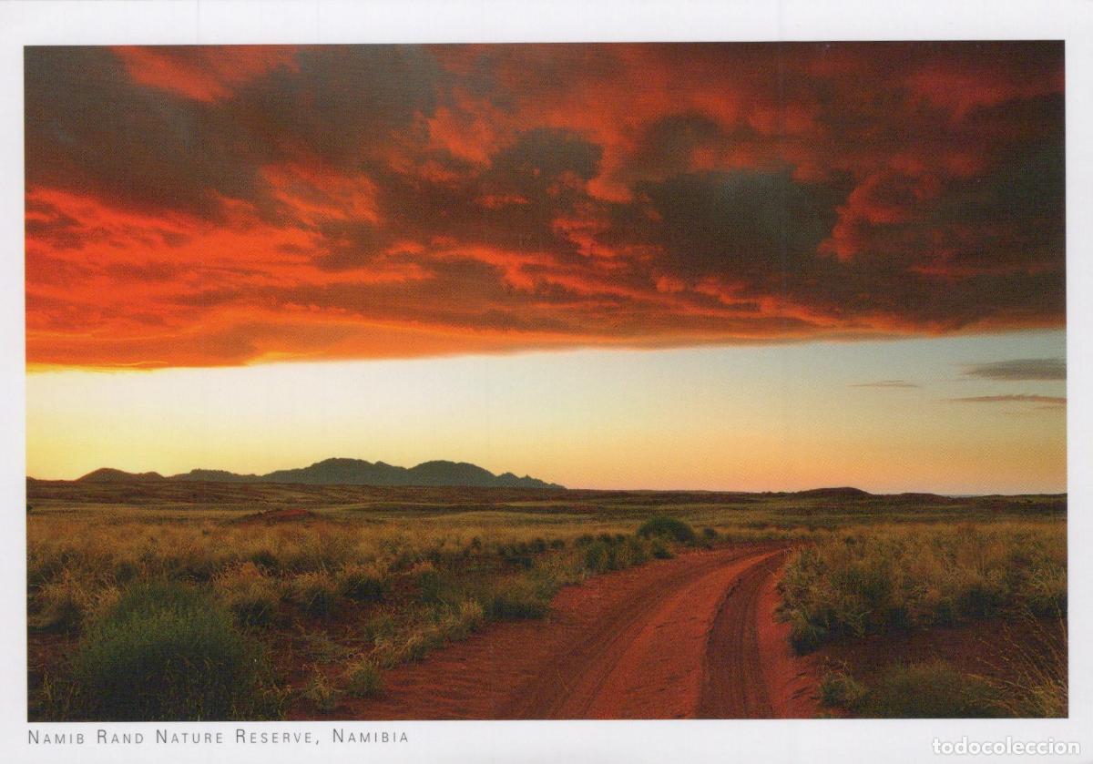 Postcards: Namibia Namib Rand Nature Reserve Dramatic Sunset Sky Over Dirt Unposted *YAY271