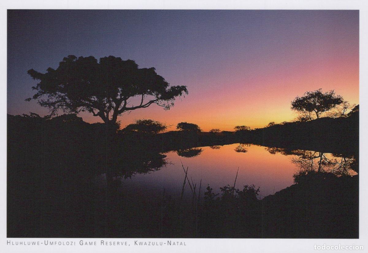 Postais: South Africa Hluhluwe Umfolozi Game Reserve Sunset Landscape Unposted *YAY461