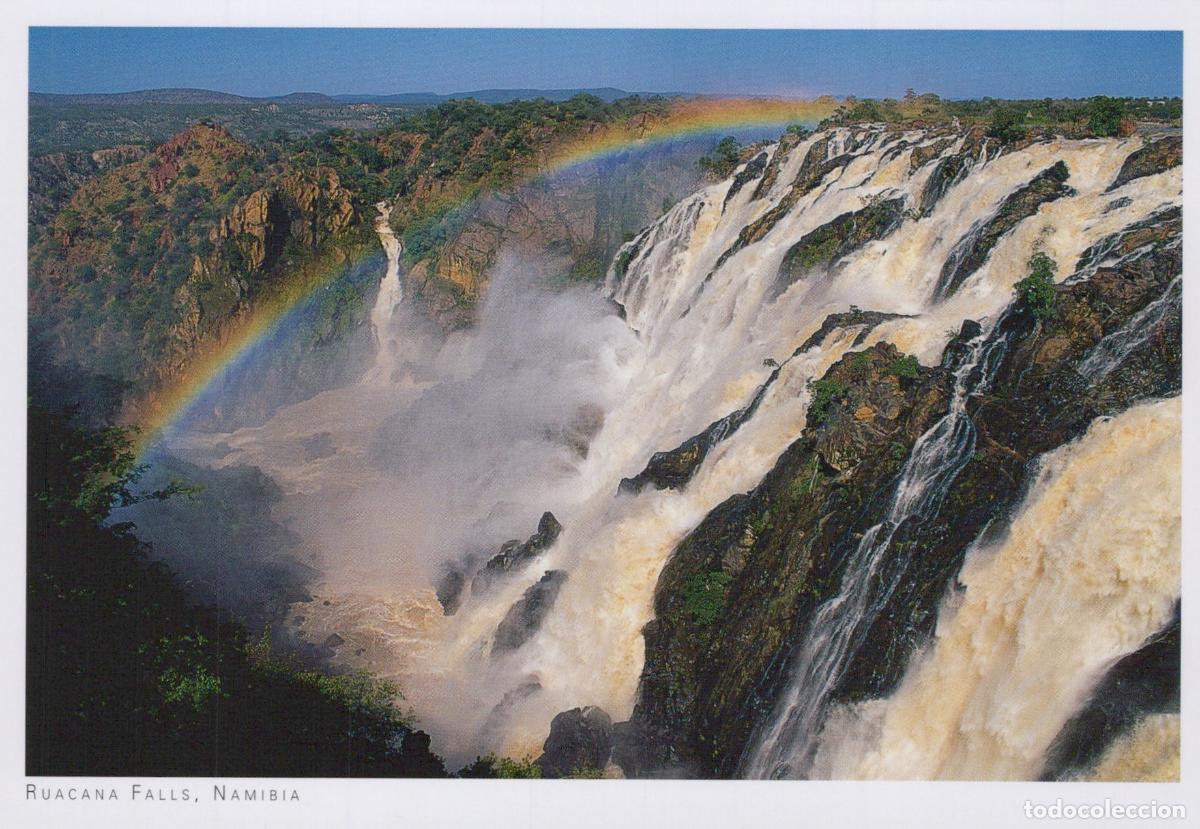 Postales: Namibia Ruacana Falls Rainbow Landscape Scenic View Waterfall Unposted *YAY565
