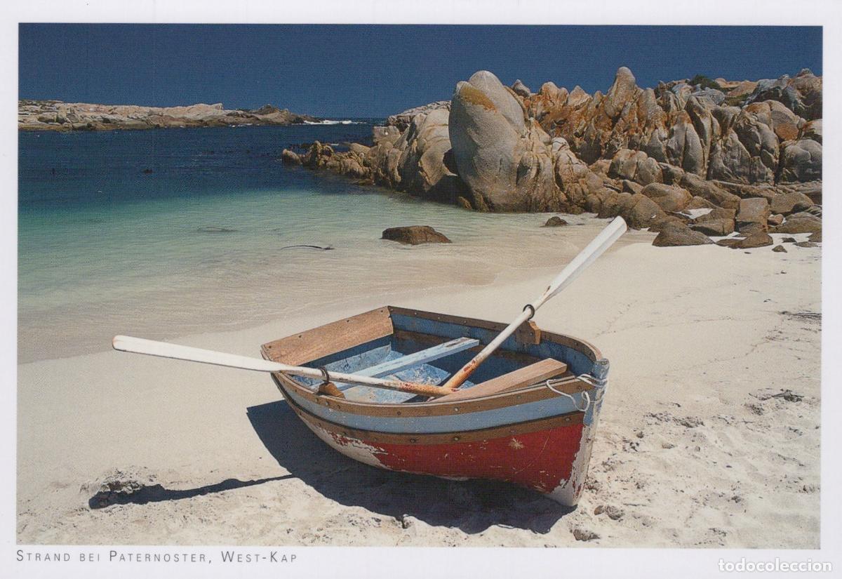 Postales: South Africa Paternoster Beach With Rowboat and Rocky Coast Unposted *YAY680