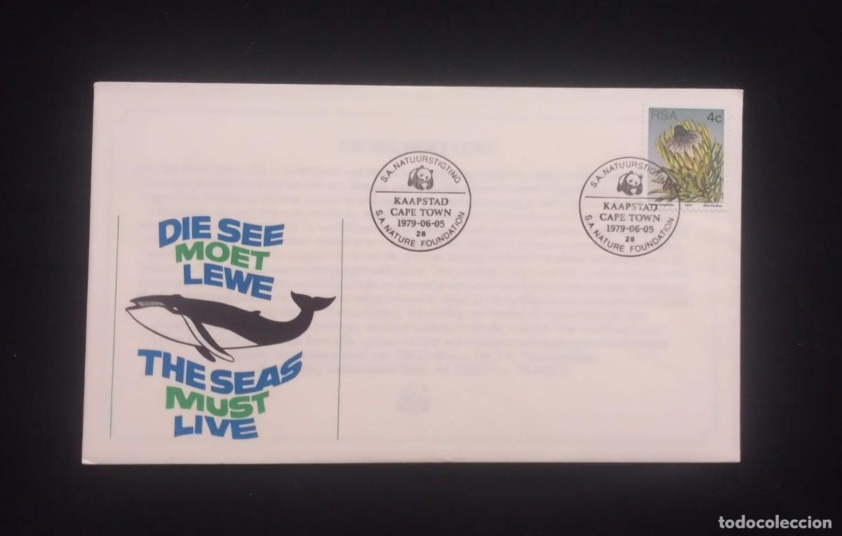 Postales: TS) 1979 SOUTH AFRICA, FDC,WITH THE SOUTH AFRICA NATURE FOUNDATION AND THE WHALE CONSERVATION SLOGAN