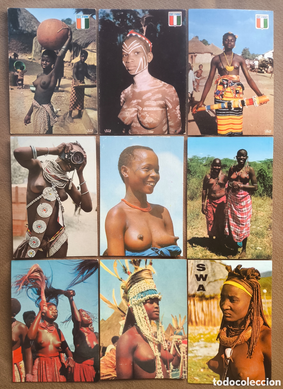 Postales: AFRICA ETNOGRAFIA BLACK FEMALE TITS POSTAL POSTAL A COLOR LOTE 9
