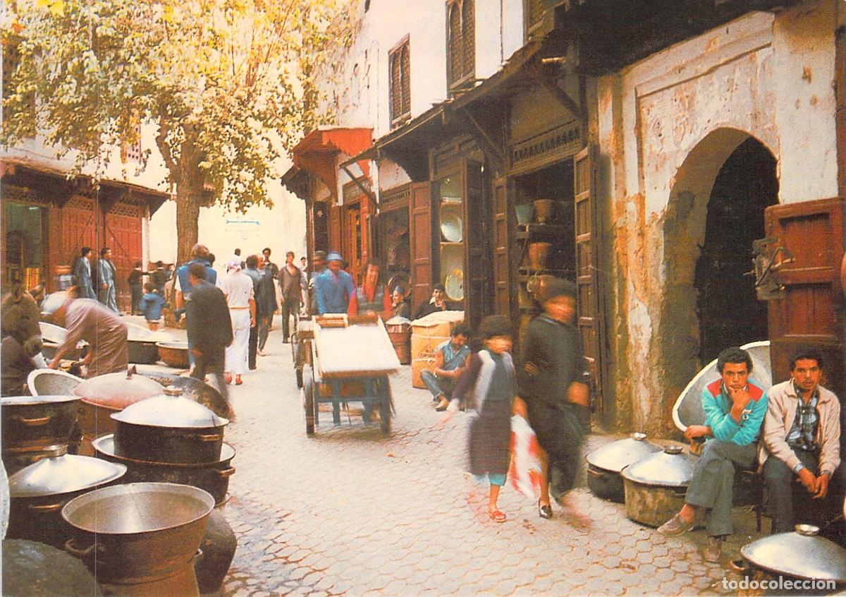 Postales: Postal de la Plaza Seffarine en la ciudad de Fez, Marruecos