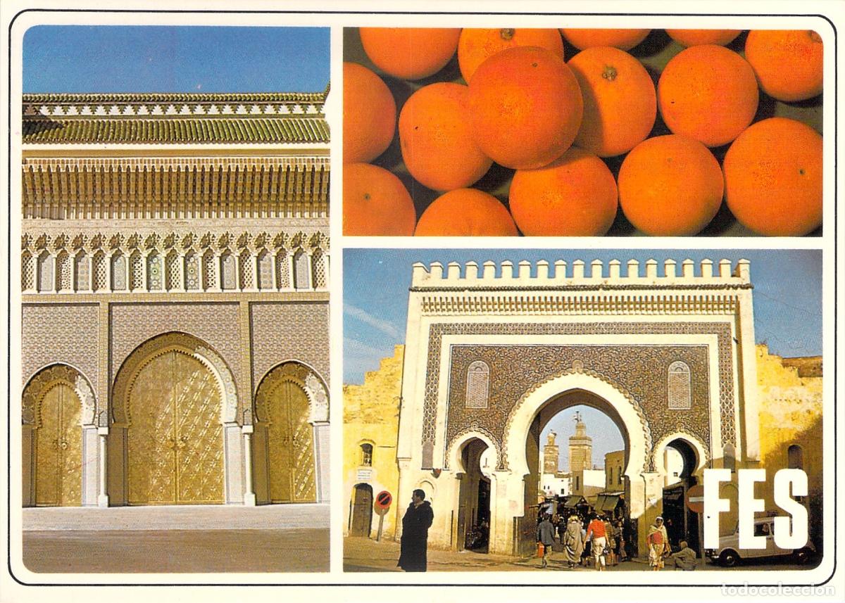 Postales: Postal de Fes Marruecos Bab Boujeloud y Palacio Real