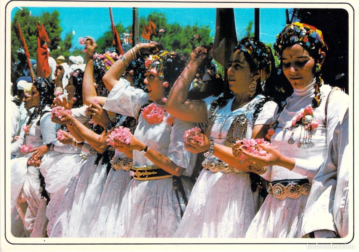 Postales: Postal de grupo folcl&oacute;rico tradicional de Marruecos