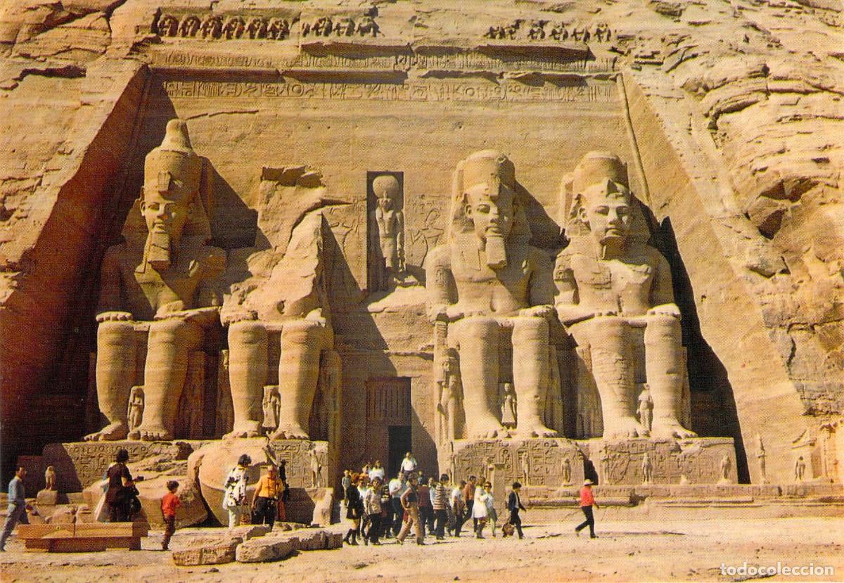 Postales: Postal de Egipto: El Templo de Abu Simbel