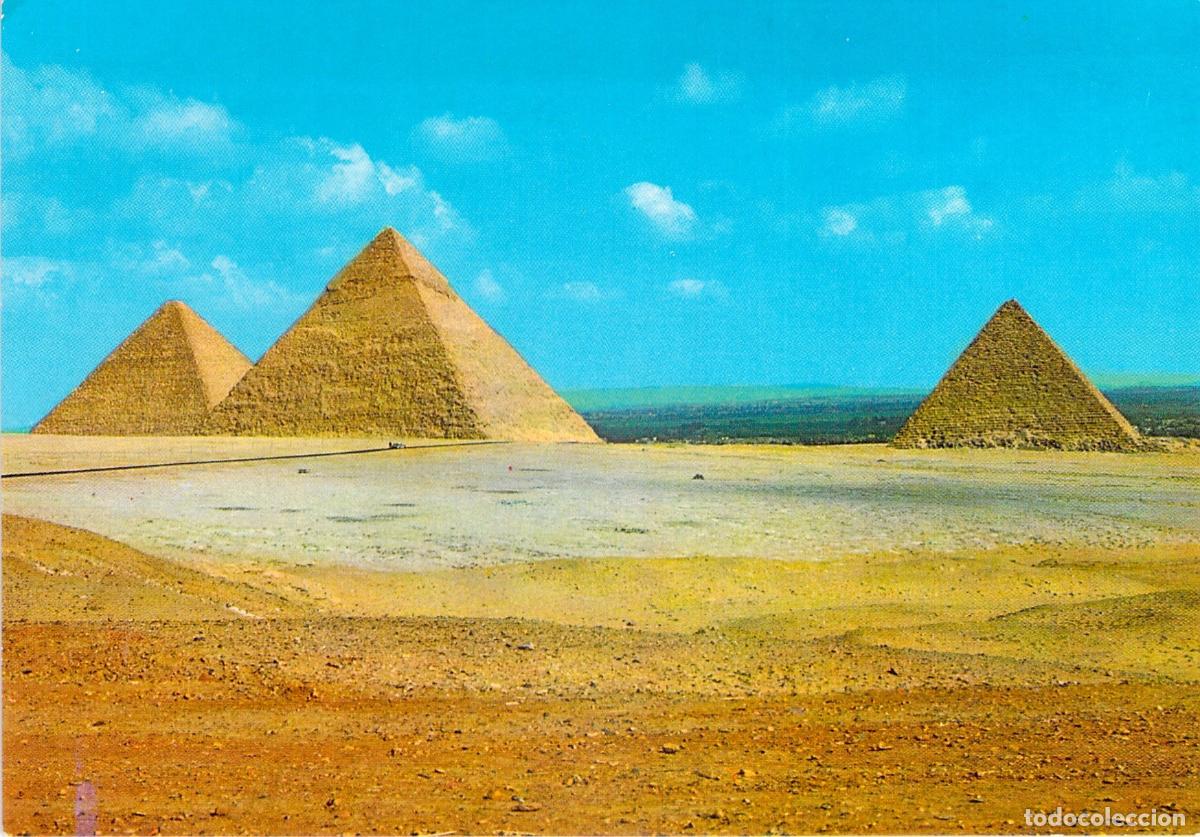 Postales: Postal de las Pir&aacute;mides de Guiza en Egipto
