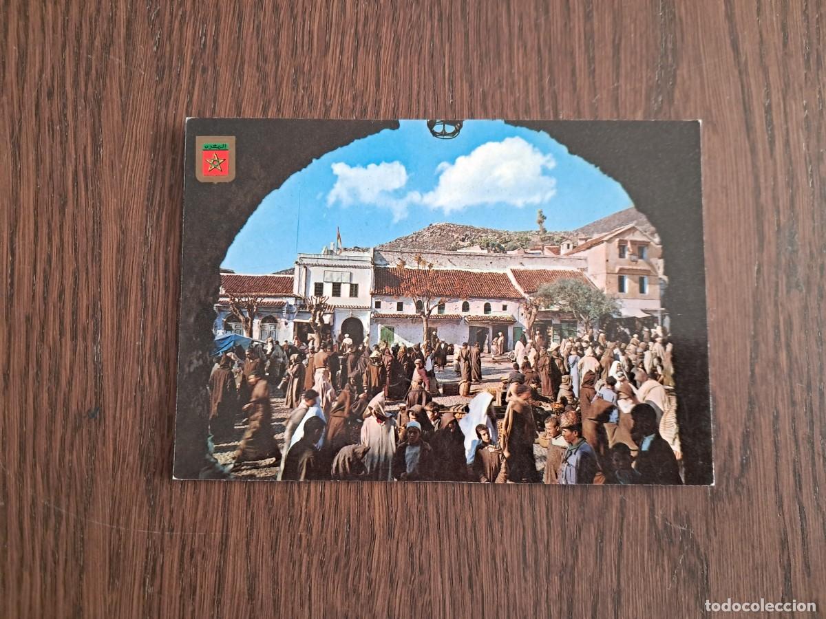 Postales: postal de Marruecos, Campo del ba&ntilde;o y tribunal, Chaouen n&ordm; 3.
